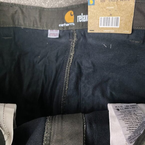 Carhartt Rugged Flex Knit Lined Rigby Dungaree Pants Men's 34 x 36 Gray Relaxed - Picture 7 of 14